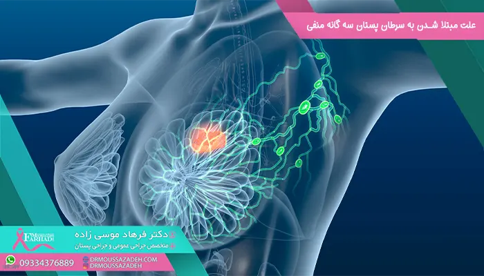 علت مبتلا شدن به سرطان پستان سه گانه منفی