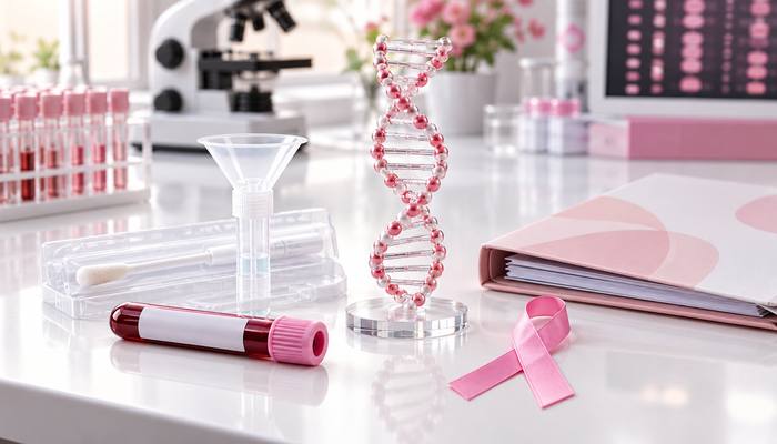 نمونه خون، کیت بزاق و مدل DNA برای معرفی تست ژنتیک سرطان پستان