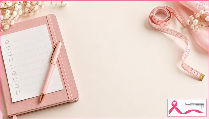 چک‌لیست و ابزار ساده برای آماده‌شدن جهت مشاوره لیفت سینه